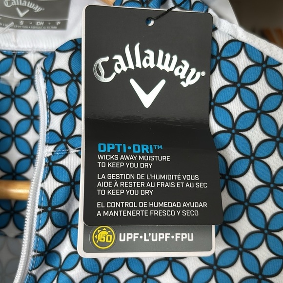 Callaway, Opi Dry Women's Geo Print Golf Polo Shirt, Small - Picture 8 of 11